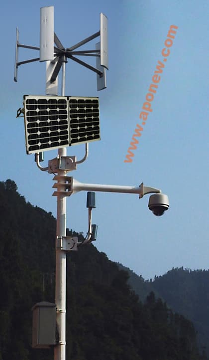 Vertical Axis Wind and Solar Hybrid CCTV System _Closed Circuit Television Monitoring and Surveilan_